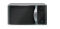 Microwave. Realistic kitchen appliance. Electronic household equipment. Panel with buttons and timer. Front view of vector