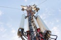 Microwave system. Wireless Communication Antenna With bright sky. Telecommunication tower with antennas with blue sky Royalty Free Stock Photo