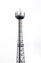 Microwave tower isolated Royalty Free Stock Photo