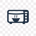 Microwave vector icon isolated on transparent background, Microwave transparency concept can be used web and mobile