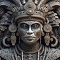 Mictlantecuhtli, the ancient aztec god of the underworld, above a pile of corpses, fantasy, intricate, elegant, highly detailed