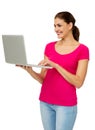 Mid Adult Woman Using Laptop Royalty Free Stock Photo