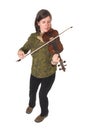 Mid-age woman playing violon Royalty Free Stock Photo