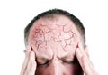 Mid aged man suffering from headache Royalty Free Stock Photo