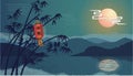Mid Autumn Festival illustration design Royalty Free Stock Photo
