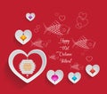 Mid Autumn Lantern Festival hearts background