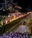 Mid-Autumn Lantern festival light-up along street in Singapore& x27;s Chinatown