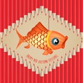 Mid Autumn Lantern Festival vector pencils background with carp