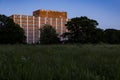 Mid-Century Building at Sunset - Abandoned State Hospital