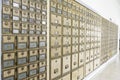 Mid-Century Design Brass Post Office Mailboxes