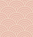 Mid century geometric pastel pink  seamless vector pattern Royalty Free Stock Photo