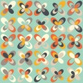 Mid century geometric retro pattern, vintage colors