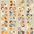 Mid century geometric retro pattern, vintage colors