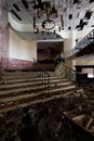 Mid-Century Lobby with Staircase - Abandoned Nevele Resort - New York