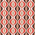 Mid-century modern art vector background. Abstract geometric seamless pattern. Decorative ornament in retro vintage design style. Royalty Free Stock Photo