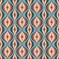 Mid-century modern art vector background. Abstract geometric seamless pattern. Decorative ornament in retro vintage design style. Royalty Free Stock Photo