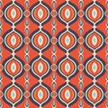 Mid-century modern art vector background. Abstract geometric seamless pattern. Decorative ornament in retro vintage design style. Royalty Free Stock Photo