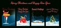 Holiday Season`s Greeting Card Set