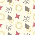 Mid century modern seamless pattern Royalty Free Stock Photo