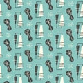 Mid century modern seamless pattern Royalty Free Stock Photo