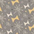 Mid century modern seamless pattern Royalty Free Stock Photo