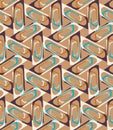 Mid Century Modern Vintage Pattern Background. Graphic Design Trend Shape. Seamless 1960s Style Retro Fabric Geometric Wallpaper.