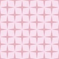 Mid Century Pink Geometric Shapes Seamless Pattern