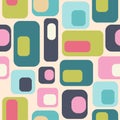 Mid century style seamless pattern Royalty Free Stock Photo