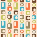 Mid century style seamless pattern