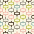 Mid century style seamless pattern