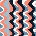 Modern Minimal Wave Pattern With White, Orange And Blue Waves