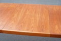 A mid century teak dining table from the 50s 60s Danish Design Vintage Dining solid wood Modern antique retro original isolated on