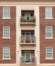 Mid-century urban Apartment architecture Royalty Free Stock Photo