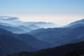 The misty mountain ranges of Taroko National Park in Taiwan.