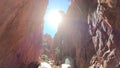 Standley Chasm wilt sunrays