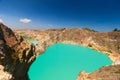 Mid day view Gunung Kelimutu on Flores, Indonesia. Royalty Free Stock Photo