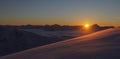 Inversion Sunset above the Turnagain Arm. Girdwood, AK