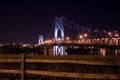 Mid Hudson Bridge at Night Royalty Free Stock Photo