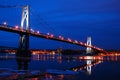 The Mid Hudson Bridge with Winter Reflections Royalty Free Stock Photo