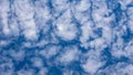 Mid-level moisture and wind shear create altocumulus cloud patterns Royalty Free Stock Photo