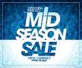 Mid season sale, mega clearance banner design