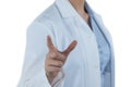 Mid-section of female doctor using digital screen Royalty Free Stock Photo
