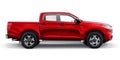 Mid-size modern pickup truck. 3D illustration