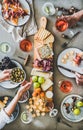 Seasonal picnic with rose wine, cheese, charcuterie and appetizers