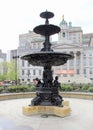 Mid-19th-century water fountain in front of the Borough Hall building, Brooklyn, NY, USA
