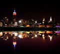 The Mid-town Manhattan Skyline Royalty Free Stock Photo