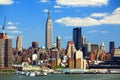 The Mid-town Manhattan Skyline Royalty Free Stock Photo