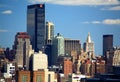 The Mid-town Manhattan Skyline Royalty Free Stock Photo