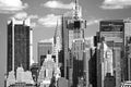 The Mid-town Manhattan Skyline Royalty Free Stock Photo