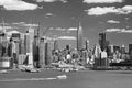 The Mid-town Manhattan Skyline Royalty Free Stock Photo